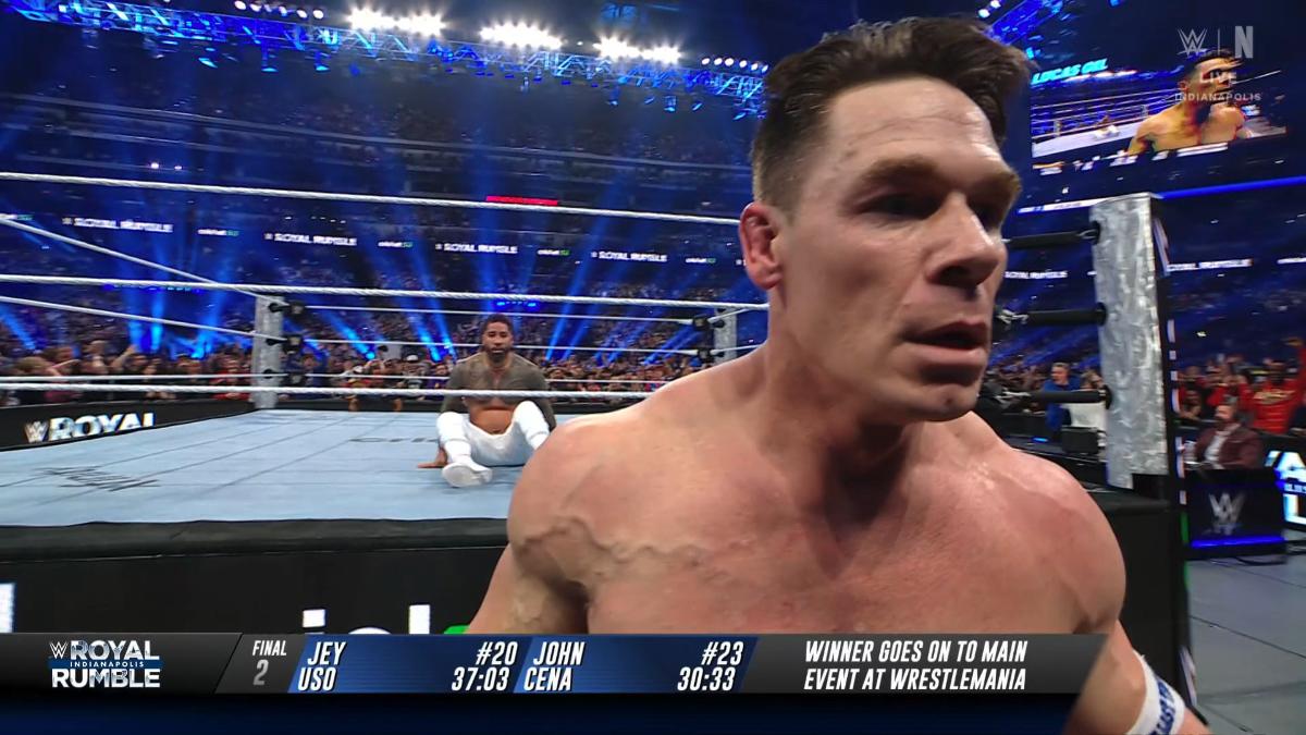 John Cena shocked at WWE Royal Rumble