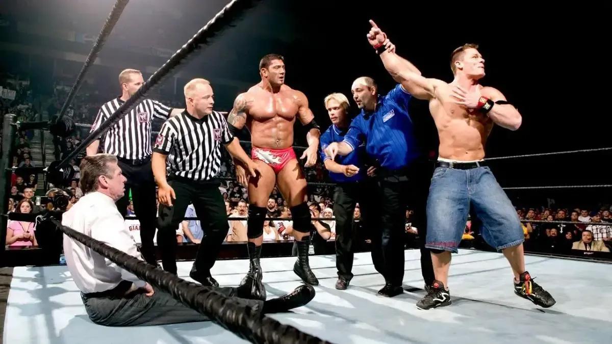 John cena batista vince mcmahon royal rumble 2005