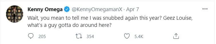 Kenny omega tweet