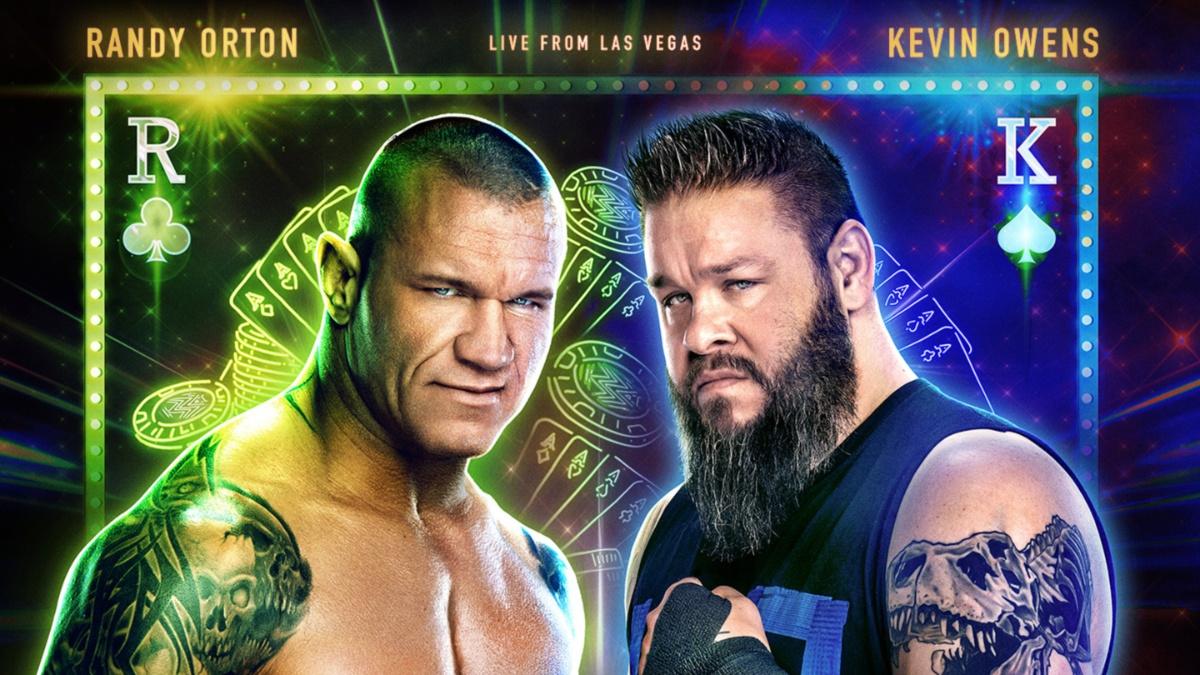 Promotional poster for Kevin Owens vs. Randy Orton at WrestleMania 