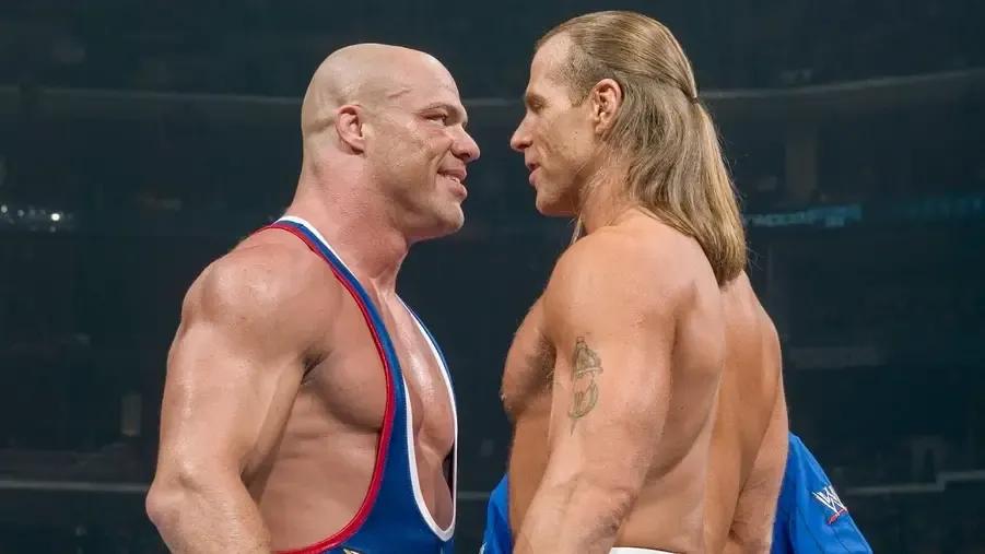 Kurt angle v shawn michaels wwe wrestlemania 21