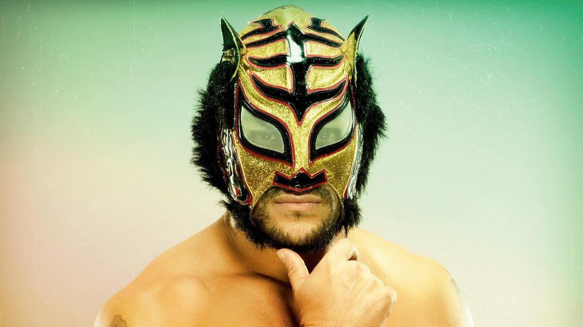 WWE star Lince Dorado poses for a portrait photo in 2019