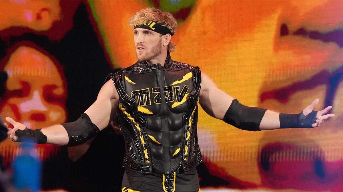 Logan Paul making his entrance on WWE Raw