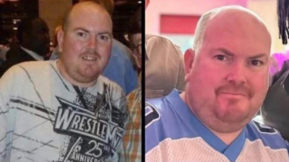 Two photos of Marc Izard at WrestleMania