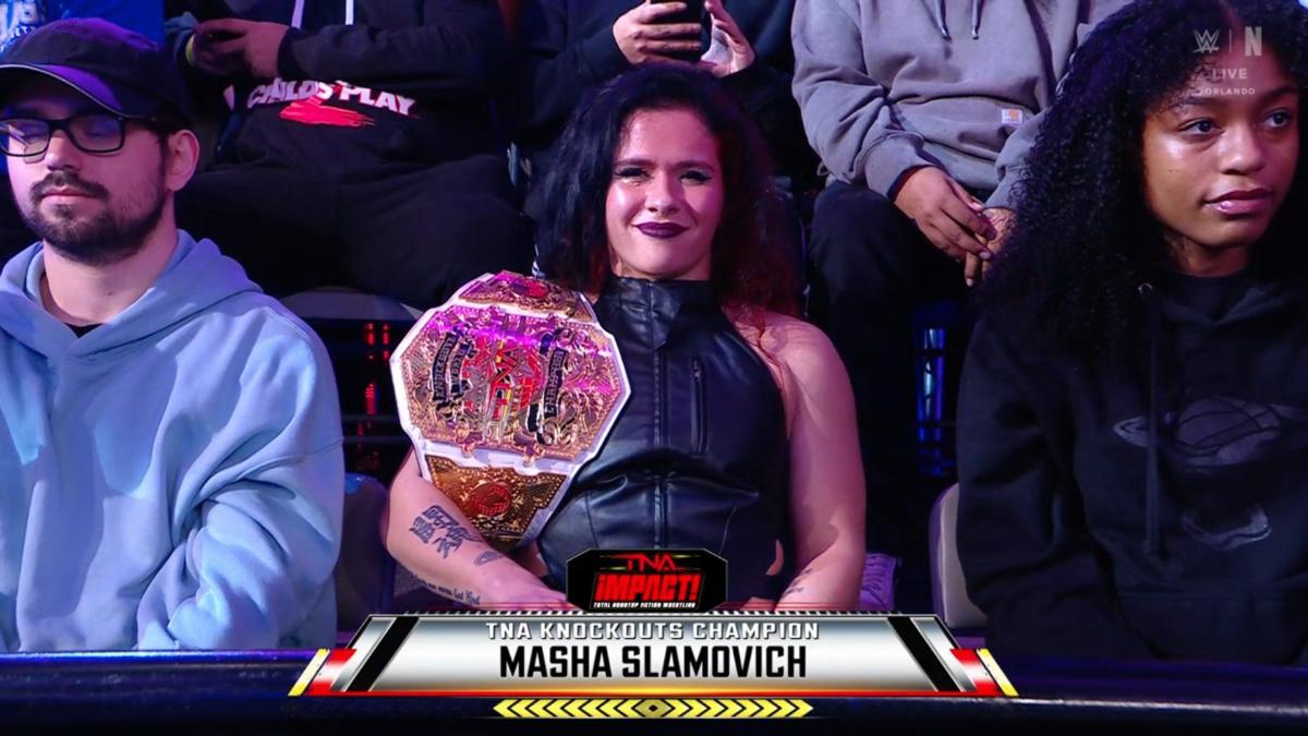 Masha Slamovich at ringside on WWE NXT