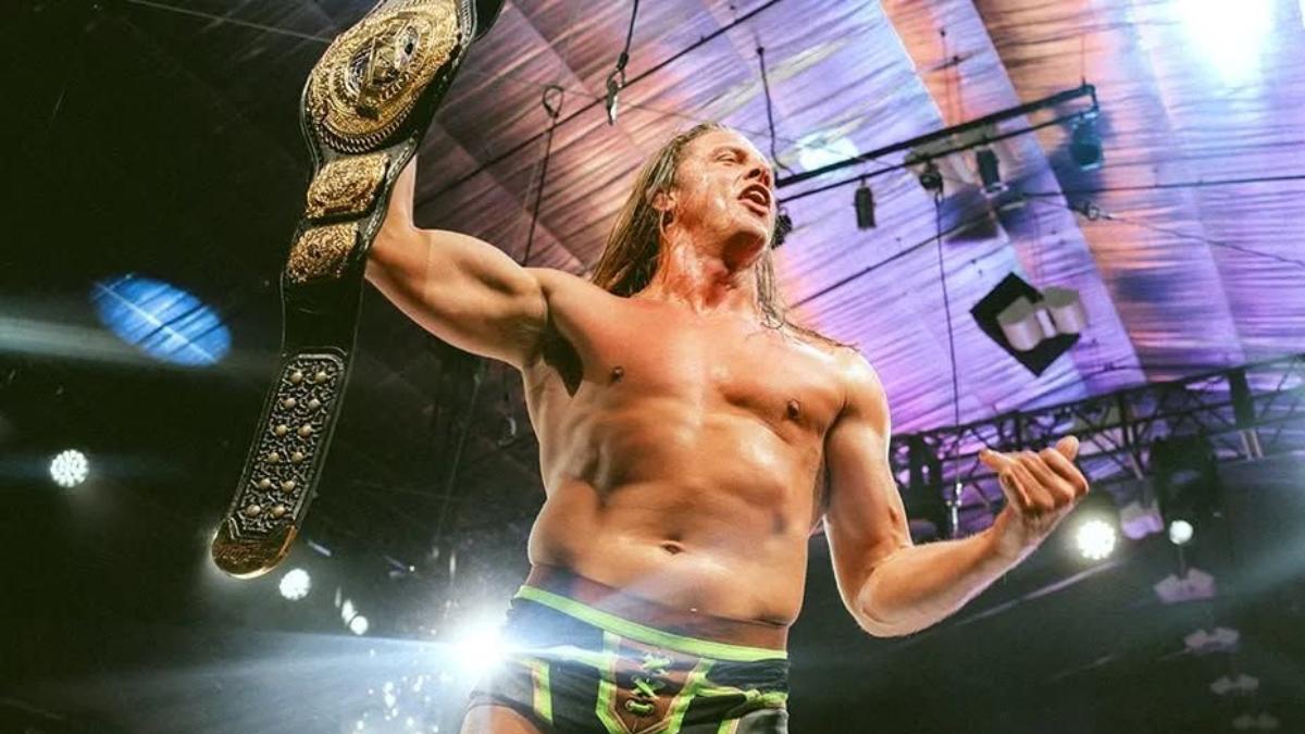 Matt Riddle celebrating with the MLW World Heavyweight Title