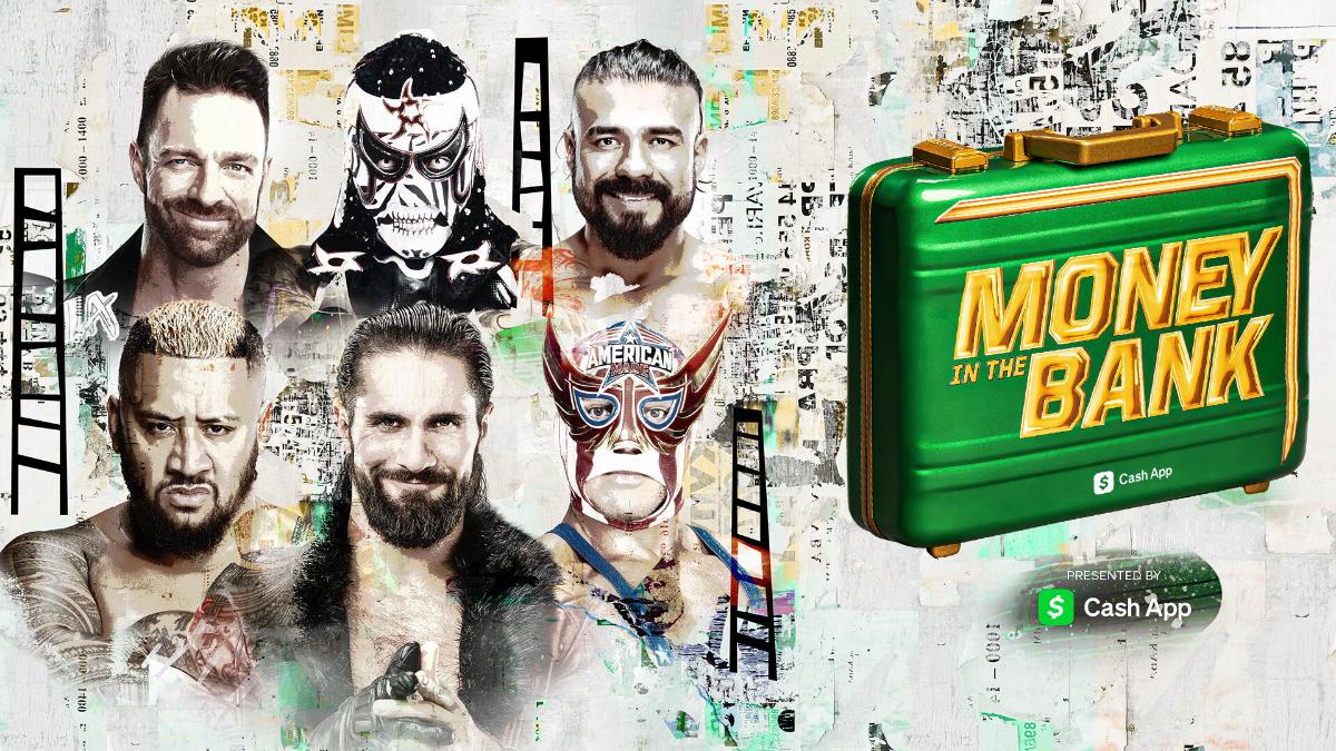 Graphic for Men's WWE Money In The Bank Ladder Match