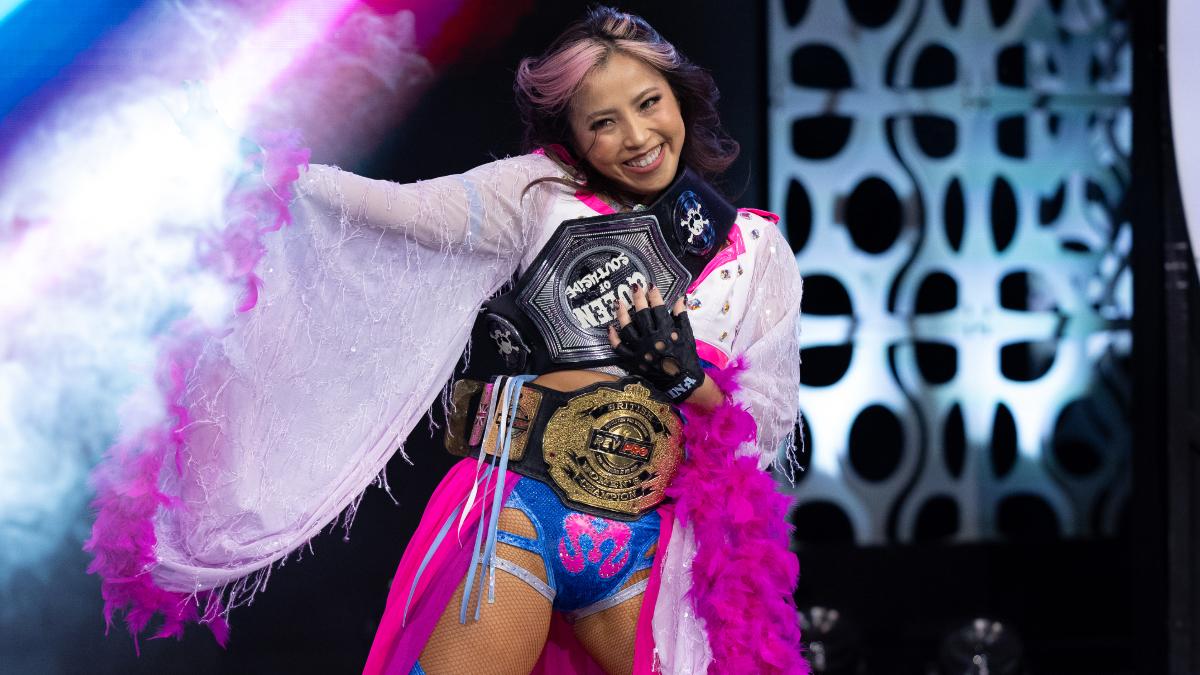 Mina Shirakawa making her entrance on a November 2024 episode of AEW Collision