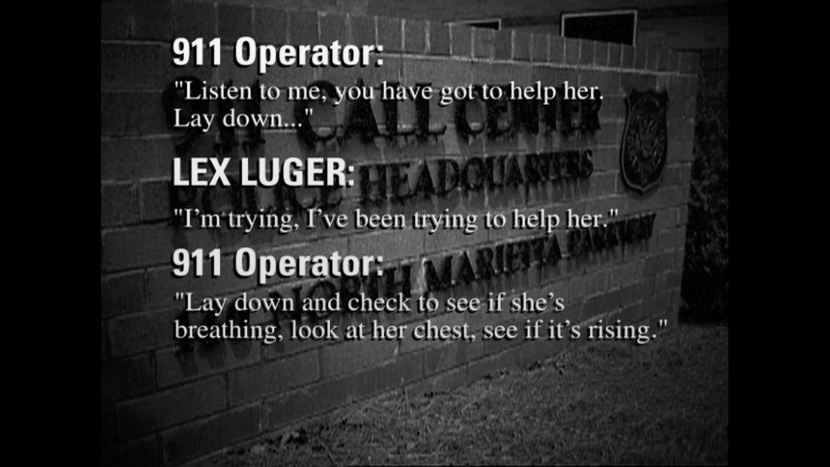 Still image of the 911 call Lex Luger made while Miss Elizabeth was dying of a drug overdose