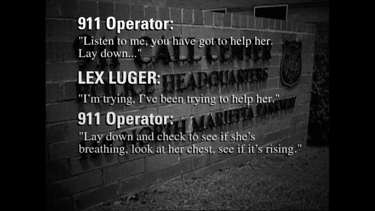 Still image of the 911 call Lex Luger made while Miss Elizabeth was dying of a drug overdose