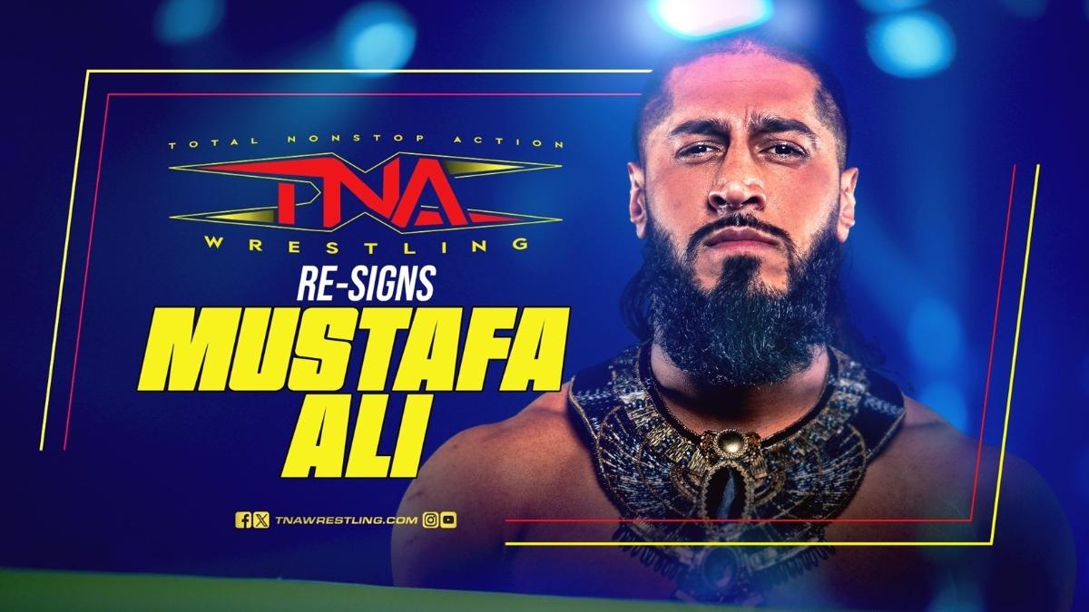 Mustafa Ali with his logo