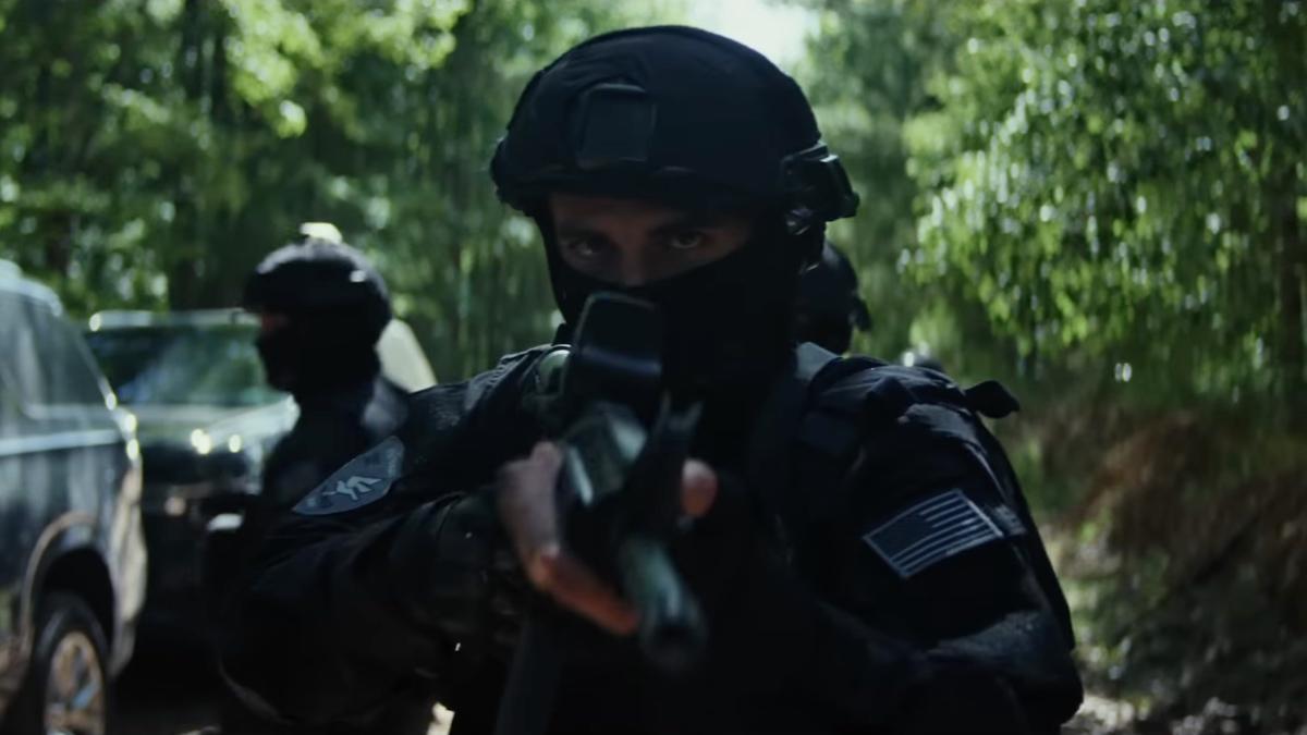 A figure in special forces gear in the Captain America: Brave New World trailer