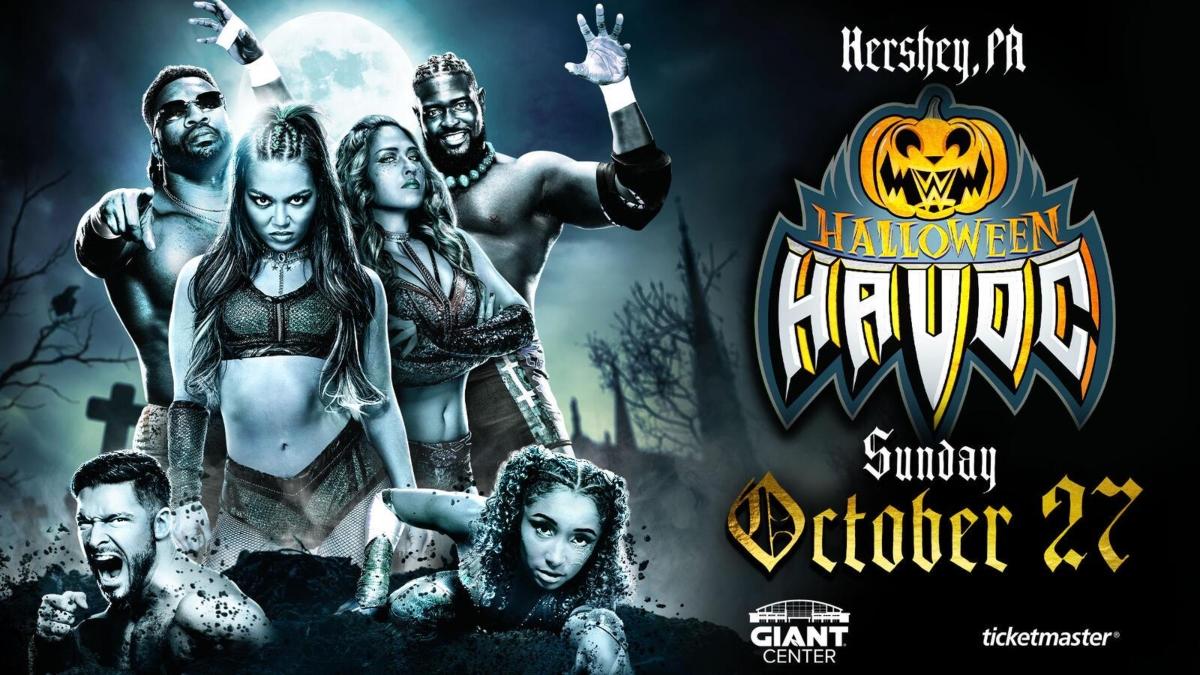 A poster for WWE NXT Halloween Havoc 2024 featuring several NXT stars