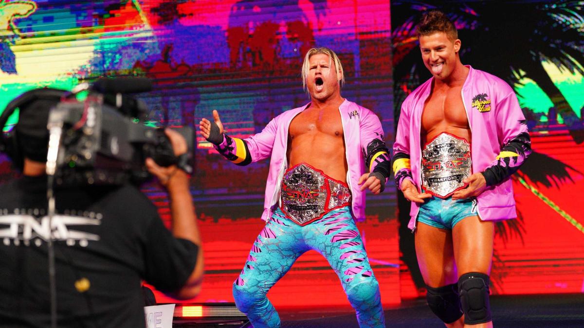 Nic Nemeth and Ryan Nemeth making their entrance at TNA Under Siege