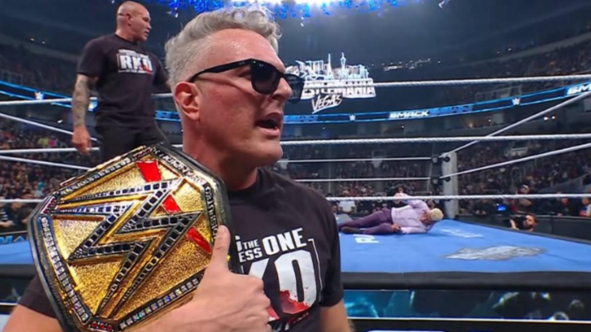 Pat McAfee with the WWE Championship