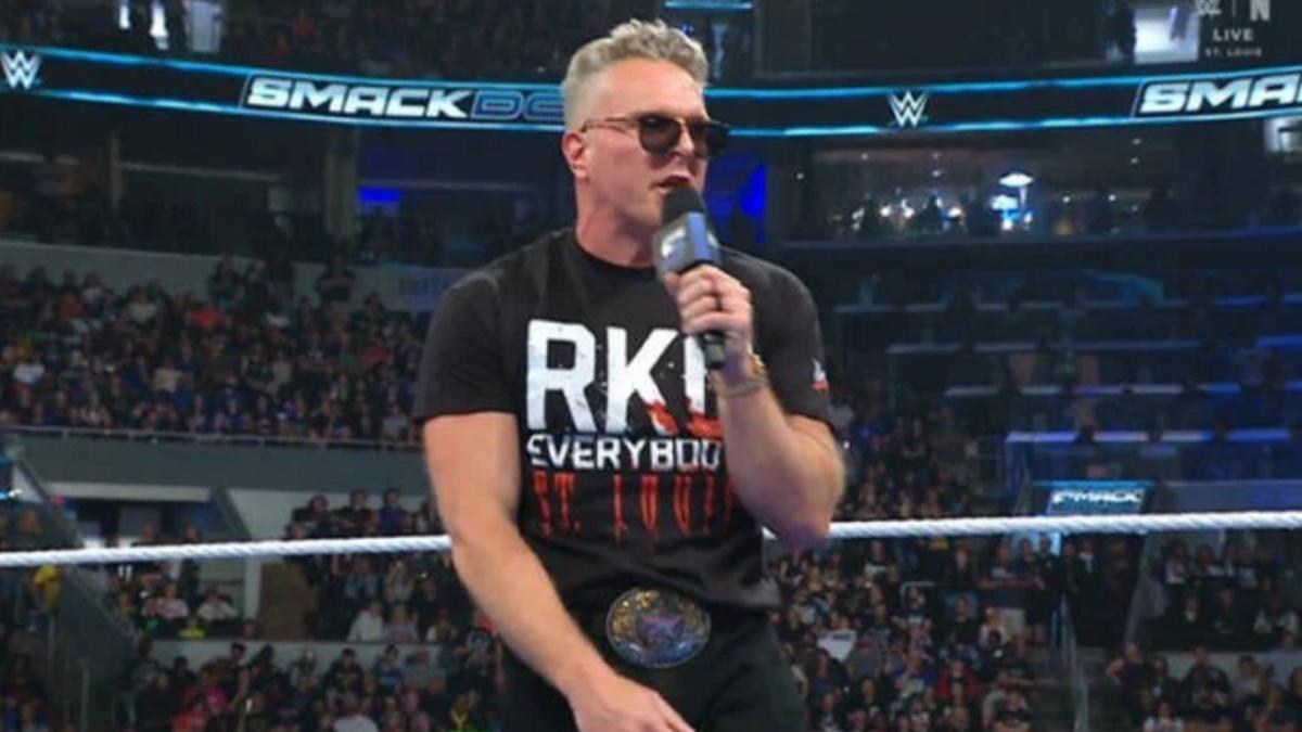 Pat McAfee cutting a promo after turning heel