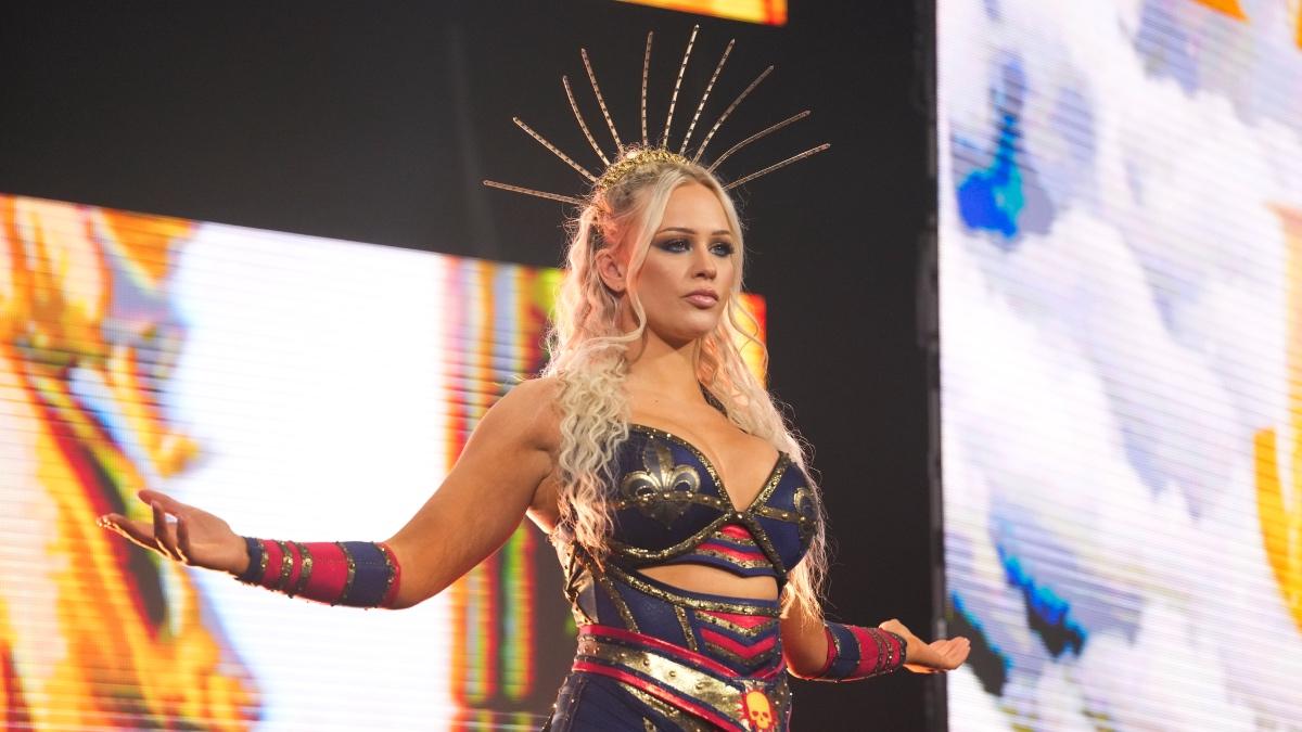 Penelope Ford making her entrance on February 2026 episode of AEW Dynamite