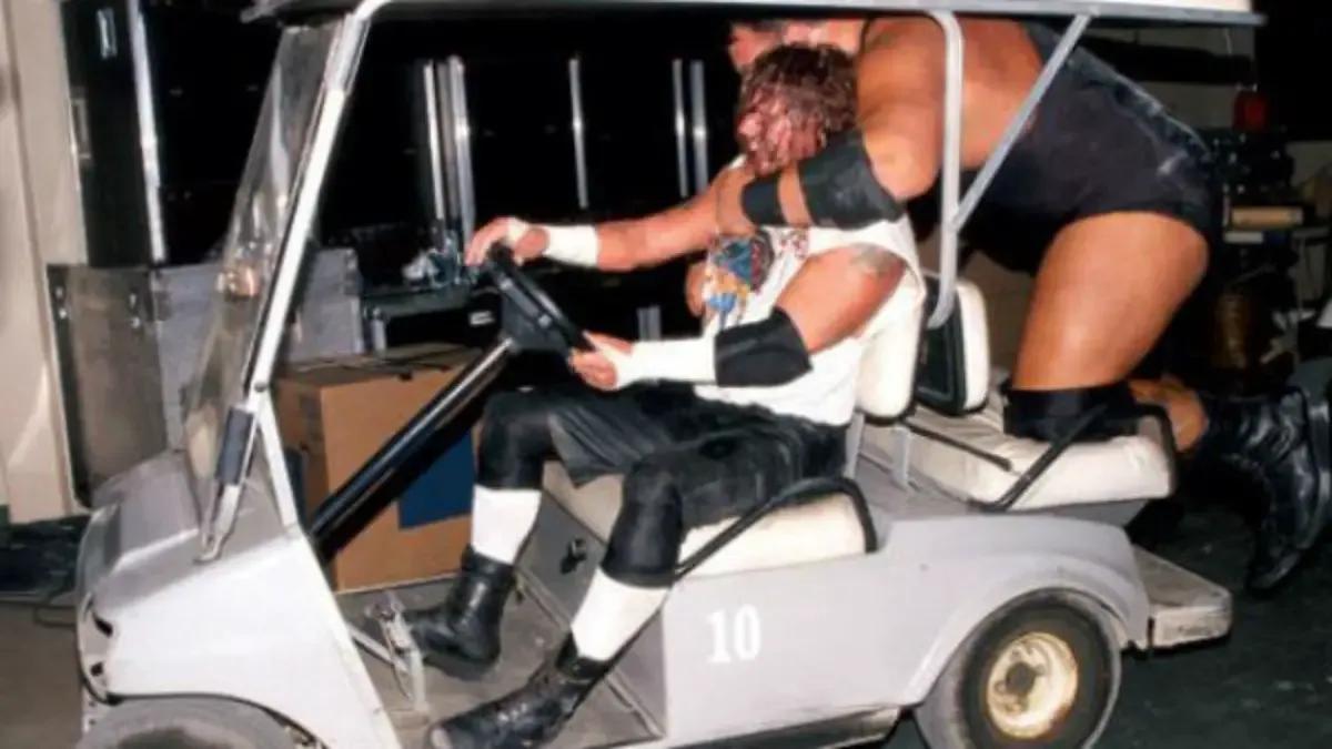 Raven golf cart wrestlemania 17