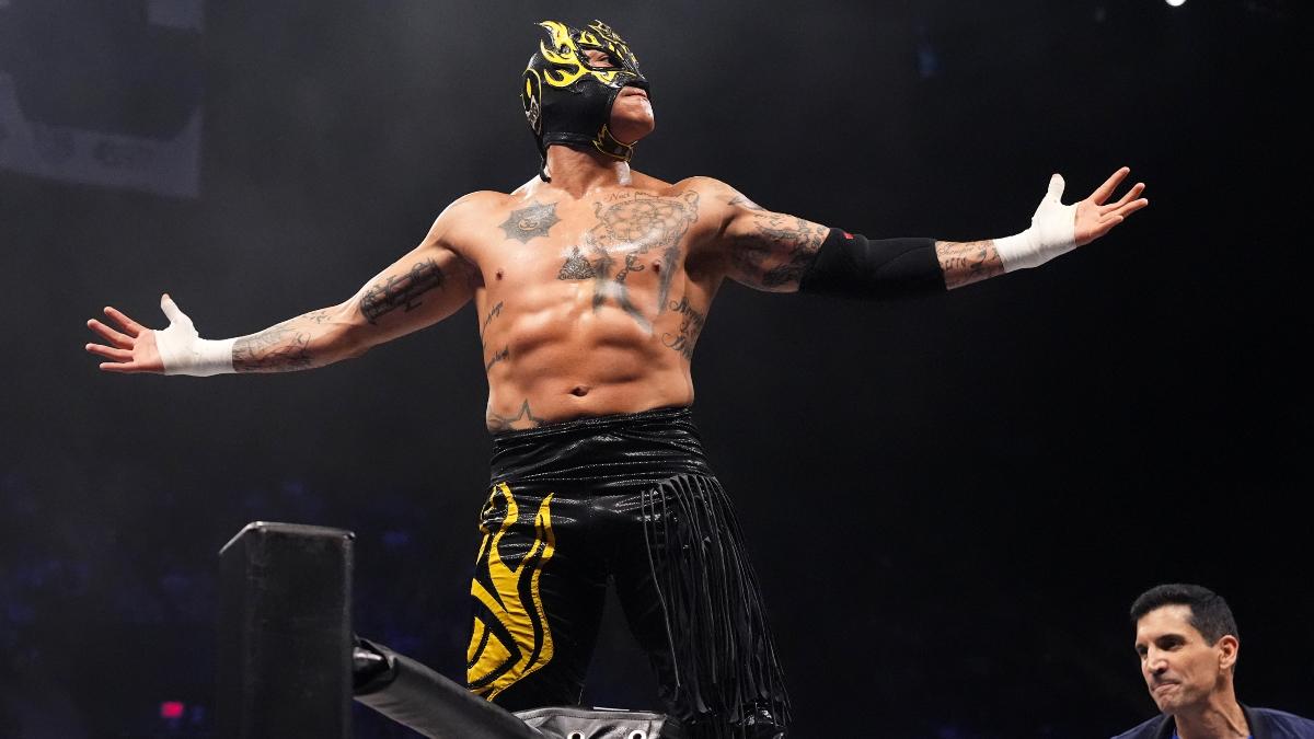 Rey Fenix on the top turnbuckle on a June 2024 episode of AEW Rampage