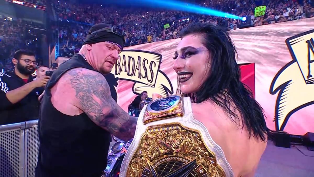 Rhea Ripley and The Undertaker on WWE Raw