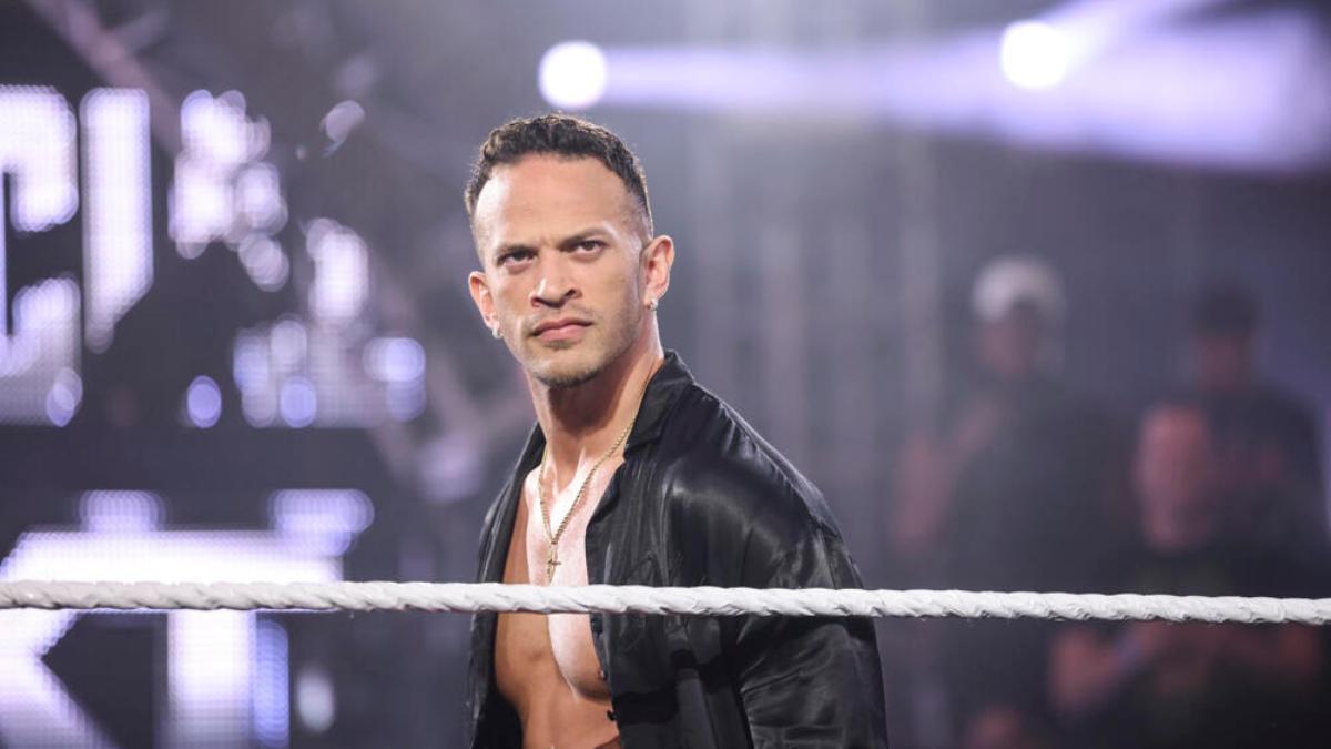 NXT star Ricky Starks waits in the ring prior to an interview segment