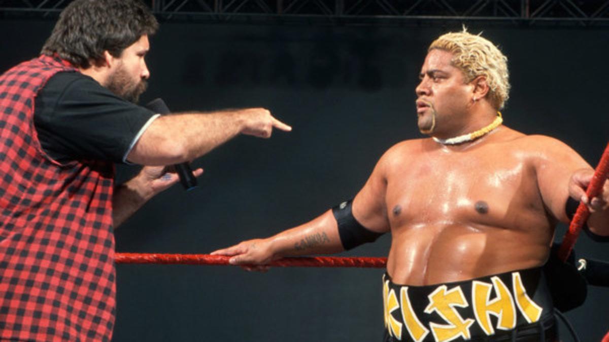 Rikishi with Mick Foley