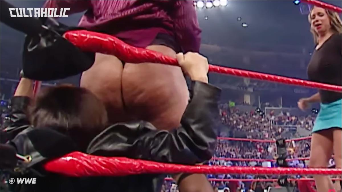 Rikishi's Stinkface to Eric Bischoff