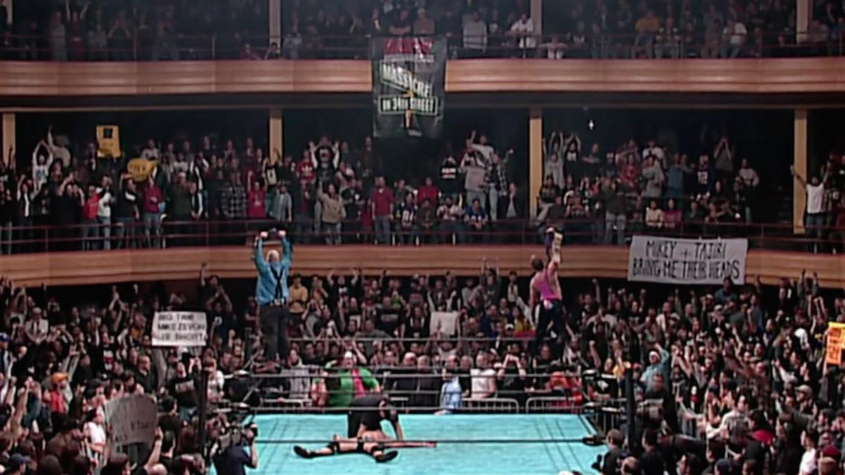 Roadkill and Danny Doring celebrating at ECW Massacre on 34th Stret