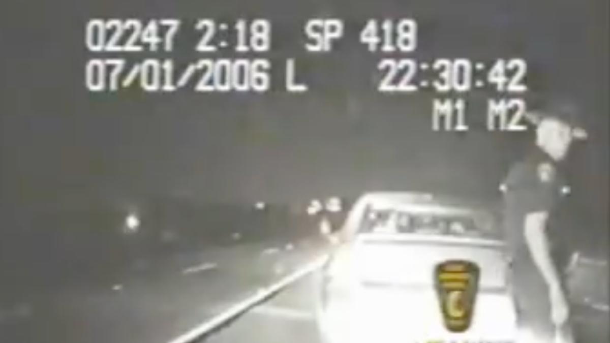 Police dash cam footage of Rob Van Dam and Sabu being pulled over in 2006