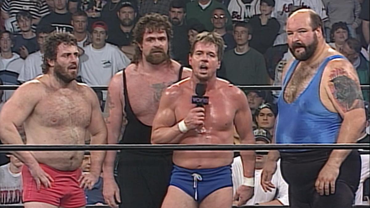 Roddy Piper with John Tenta and others on WCW Nitro