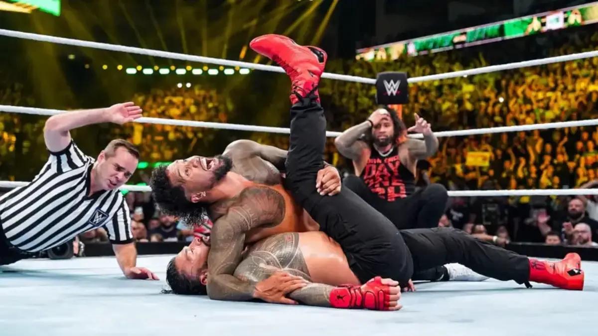 Roman reigns jey uso pin money in the bank 2023