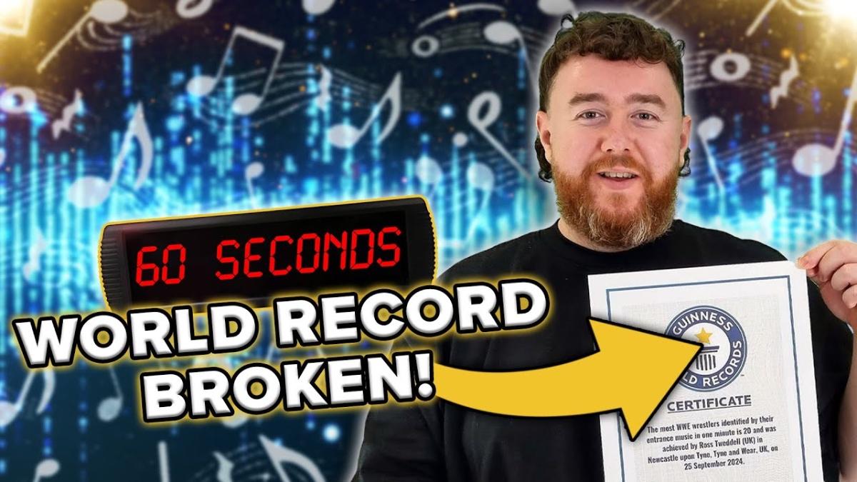 Ross Tweddell in a graphic for setting a new Guinness World Record