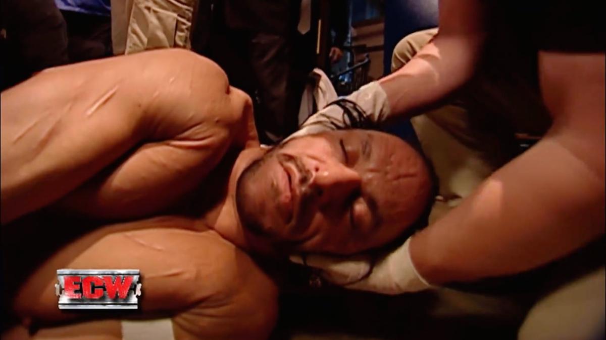 Sabu receiving storyline medical attention at ECW December to Dismember 2006