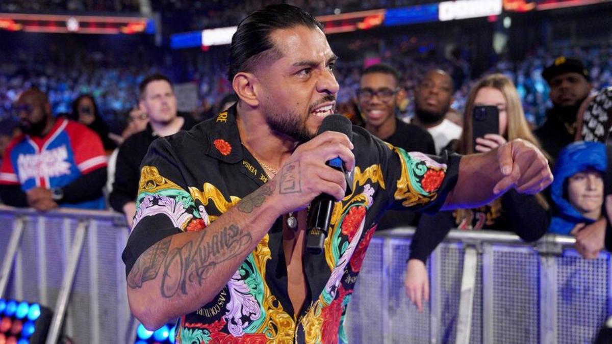 Santos Escobar wearing a colourful shirt