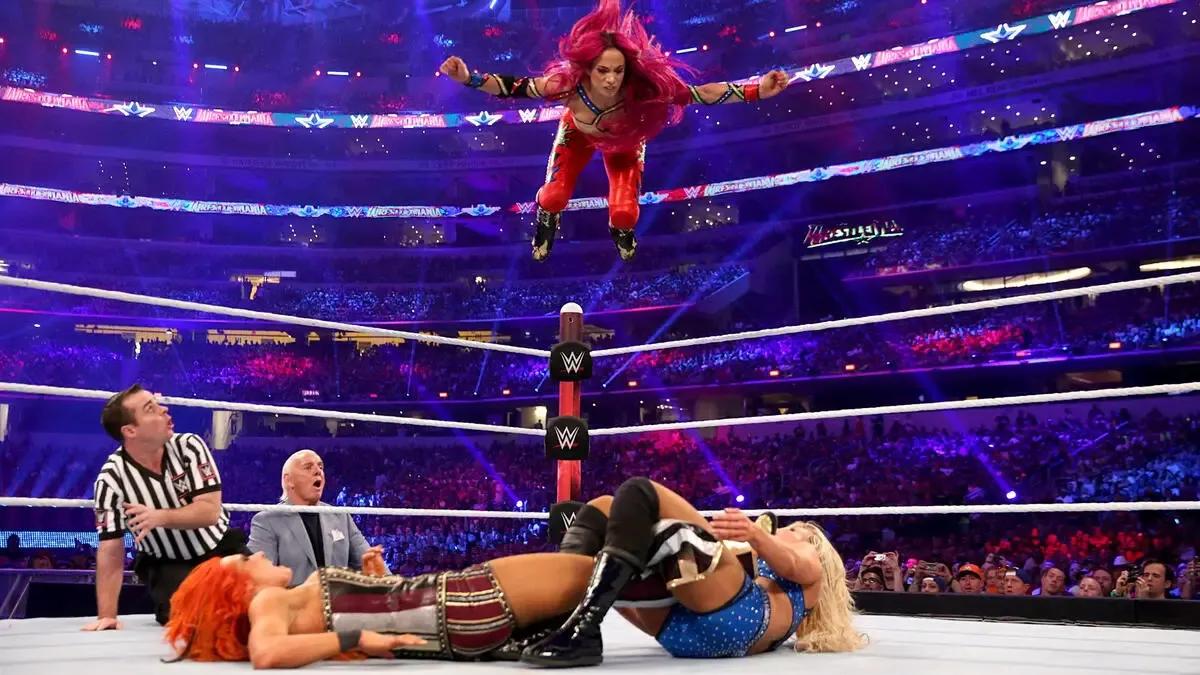 Sasha banks wrestlemania 32 frog splash