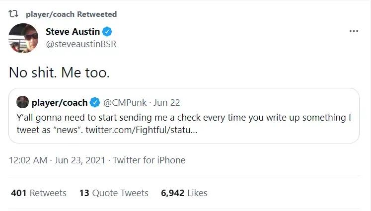 Steve austin cm punk twitter