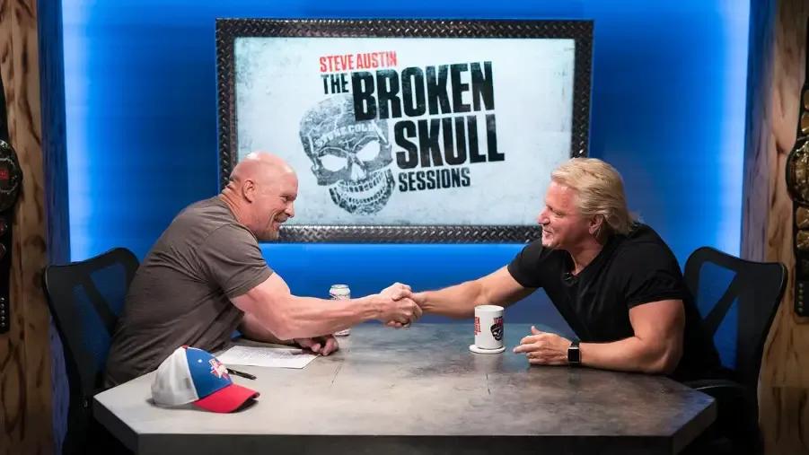 Steve austin jeff jarrett broken skull sessions handshake