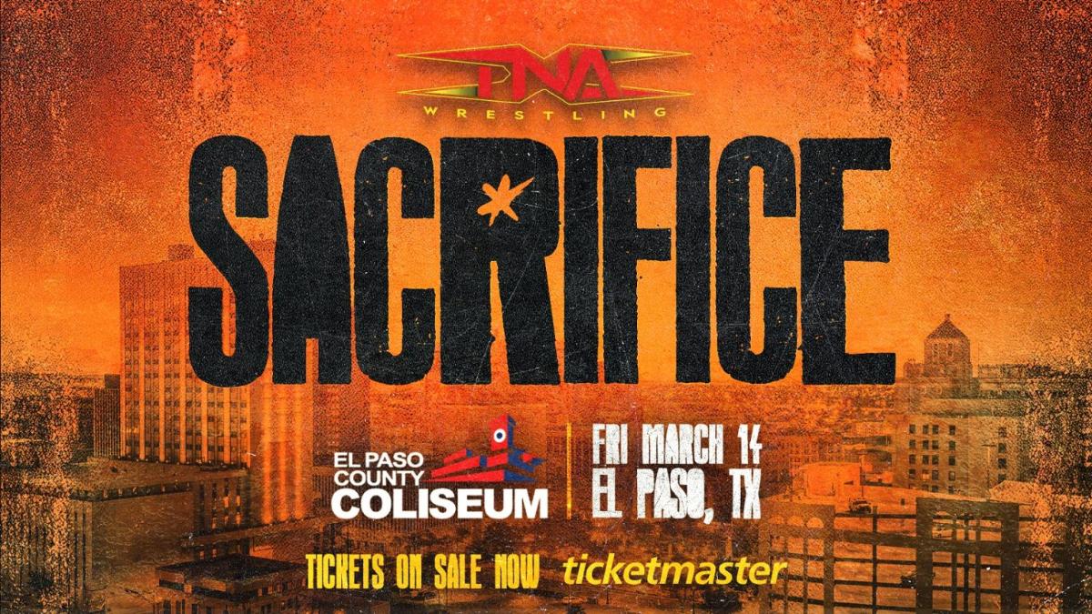 Poster for TNA's Sacrifice special on March 14 2025