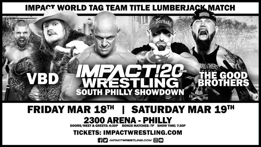 Tag Title lumberjack match TV taping.jpg