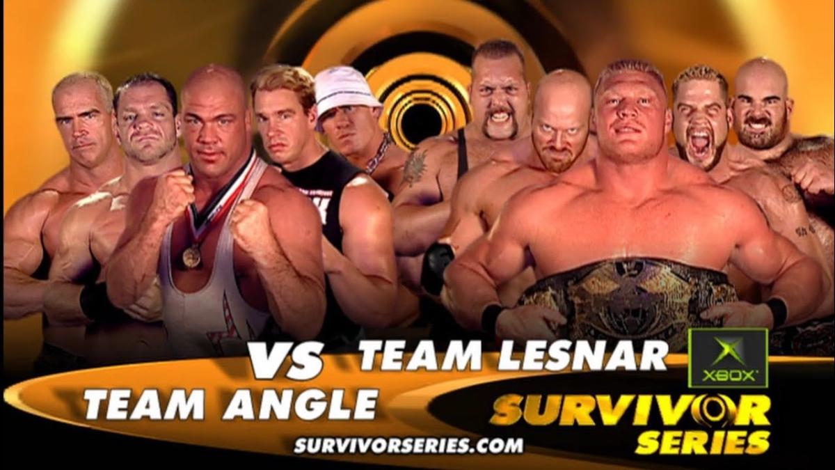 Team Angle vs. Team Lesar at WWE Survivor Series 2003 graphic