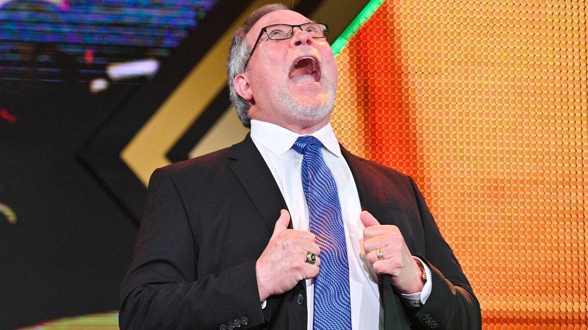 Ted DiBiase laughing on WWE NXT