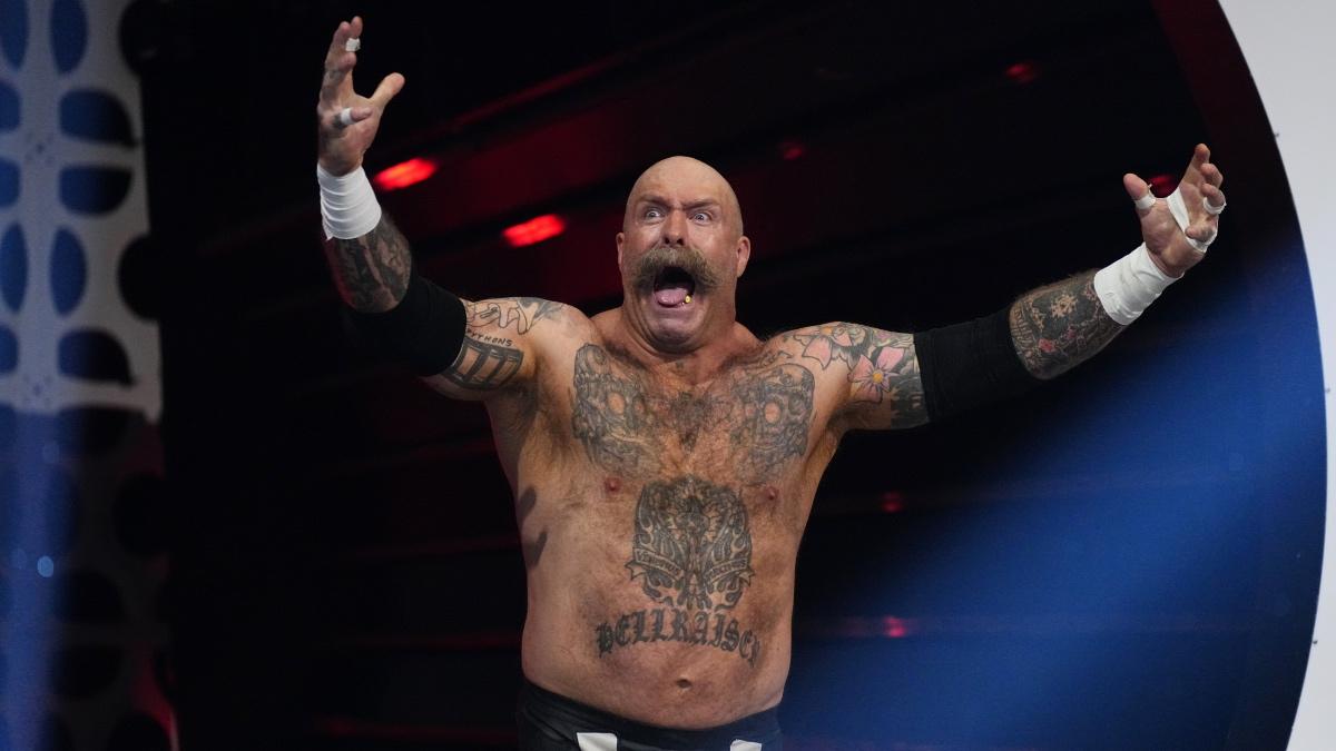 The Butcher shouting while making his entrance