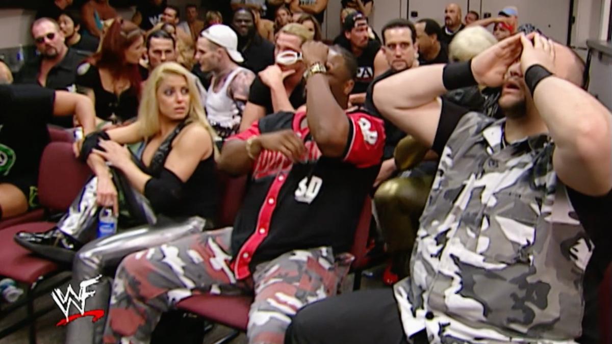 D-Von Dudley and Bubba Ray Dudley looking upset 