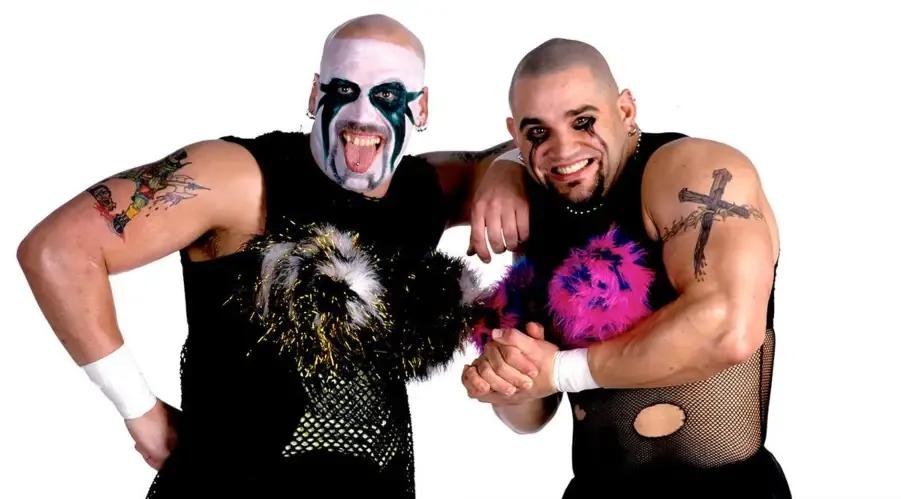 The Headbangers for a WWE studio photo