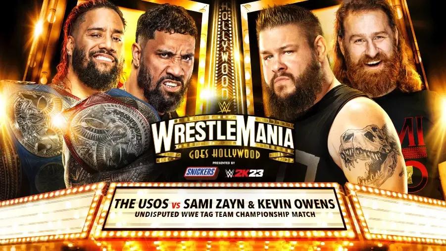 The Usos Sami Zayn - Kevin Owens WrestleMania 39 graphic.jpg