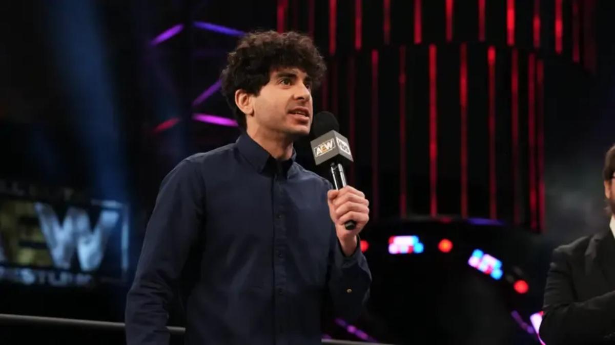 Tony Khan announcing his purchase of Ring of Honor on AEW Dynamite