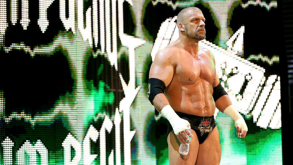 Triple H making his entrance at WWE Royal Rumble 2016