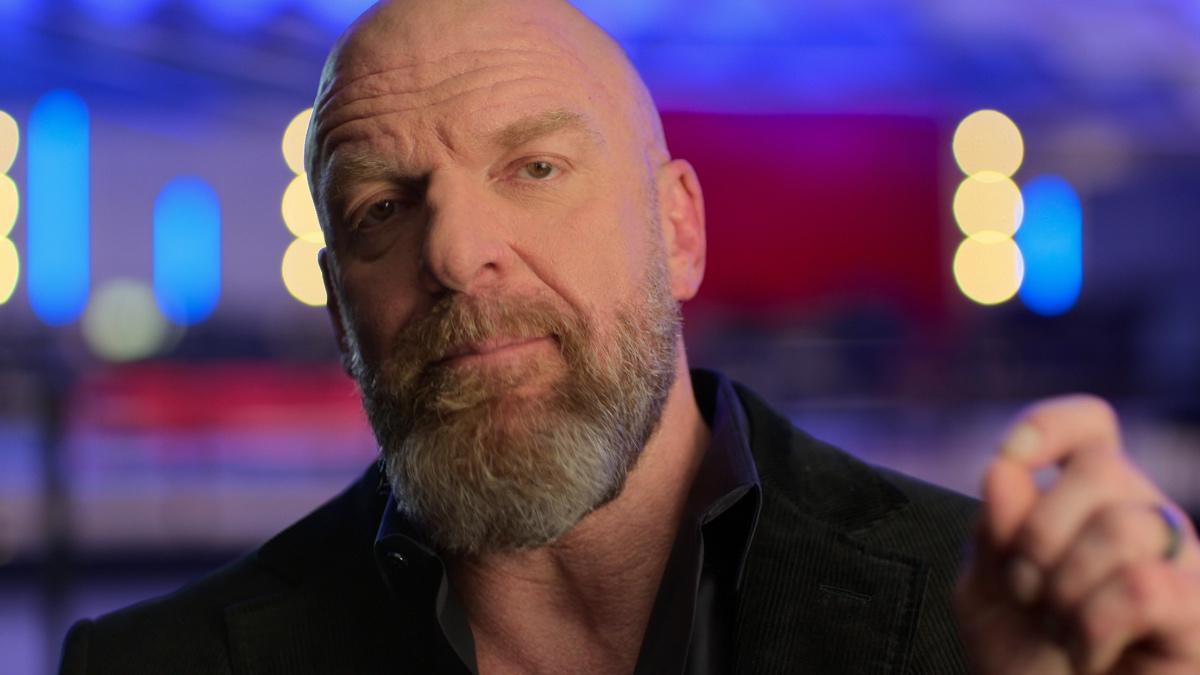 Triple H pursing his lips on WWE: Unreal