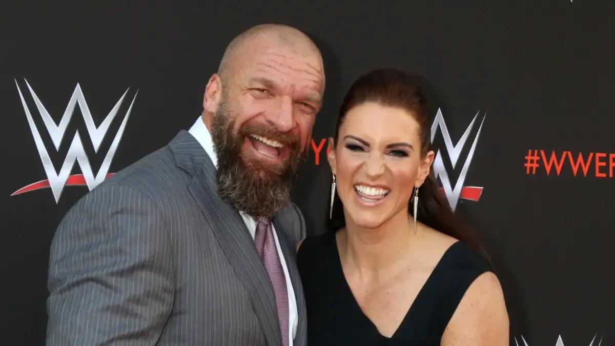 Triple H and Stephanie McMahon Laughing.jpg