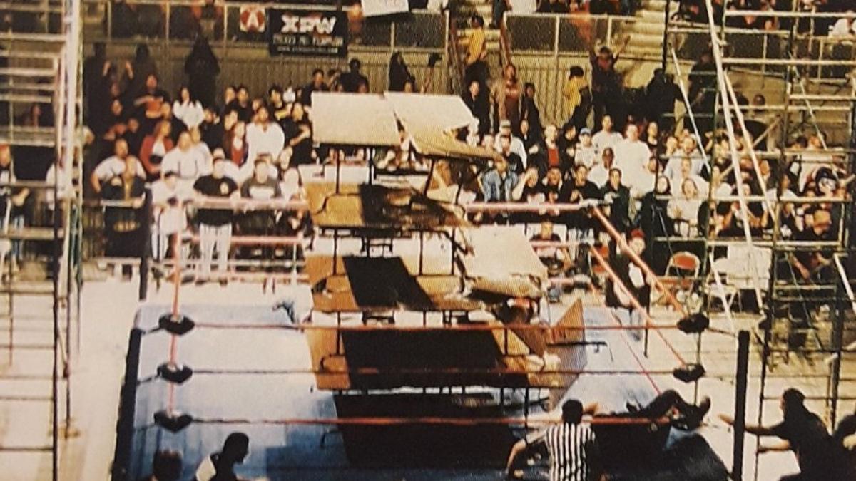 Tables crumpled at XPW show